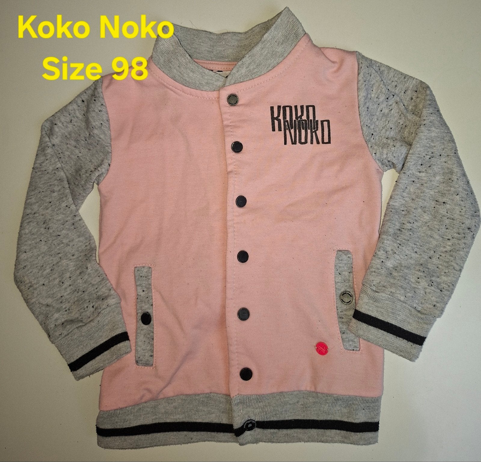 Koko Noko Jasje Maat 98 Roze/Grijs, Gebruikt, Jongen of Meisje, Ophalen of Verzenden, Koko Noko