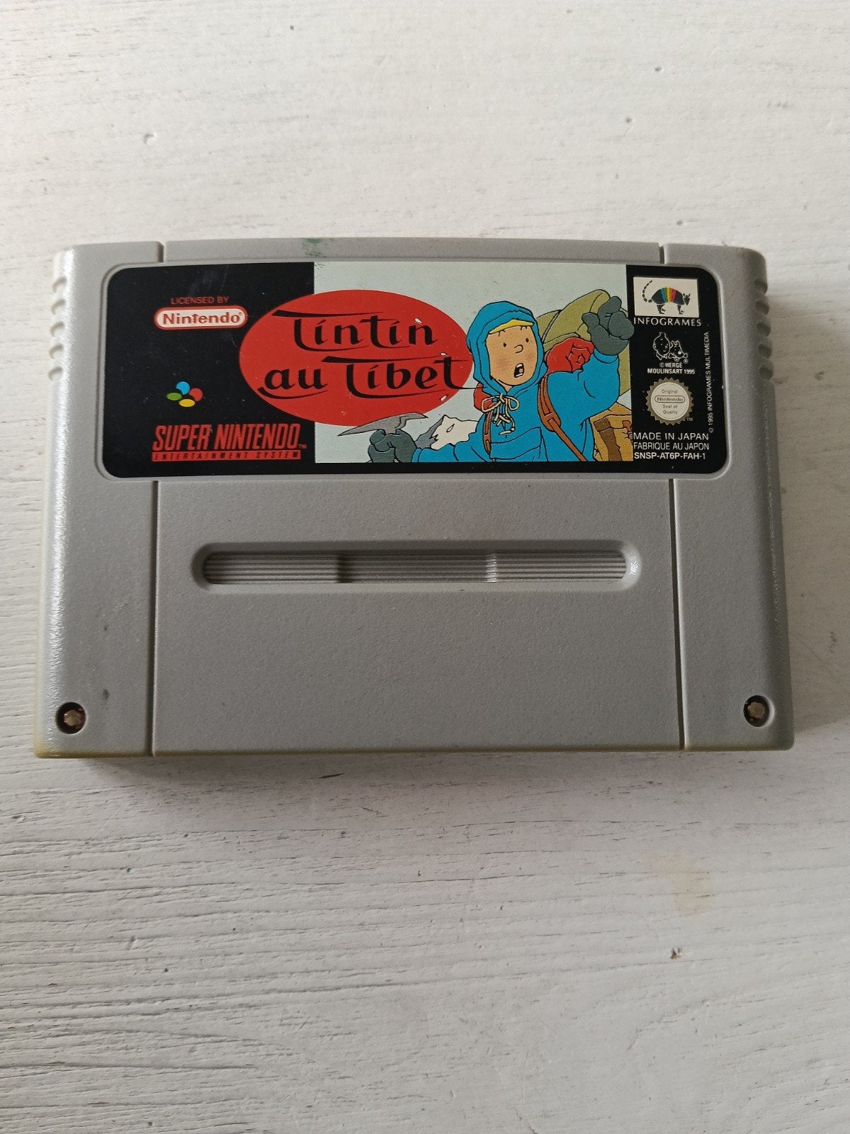 Tintin au Tibet - Super Nintendo SNES Game, Spelcomputers en Games, Ophalen of Verzenden