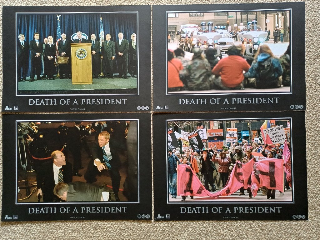 DEATH  OF  A   PRESIDENT     lobbycard set., Verzenden, Nieuw, A1 t/m A3, Film en Tv