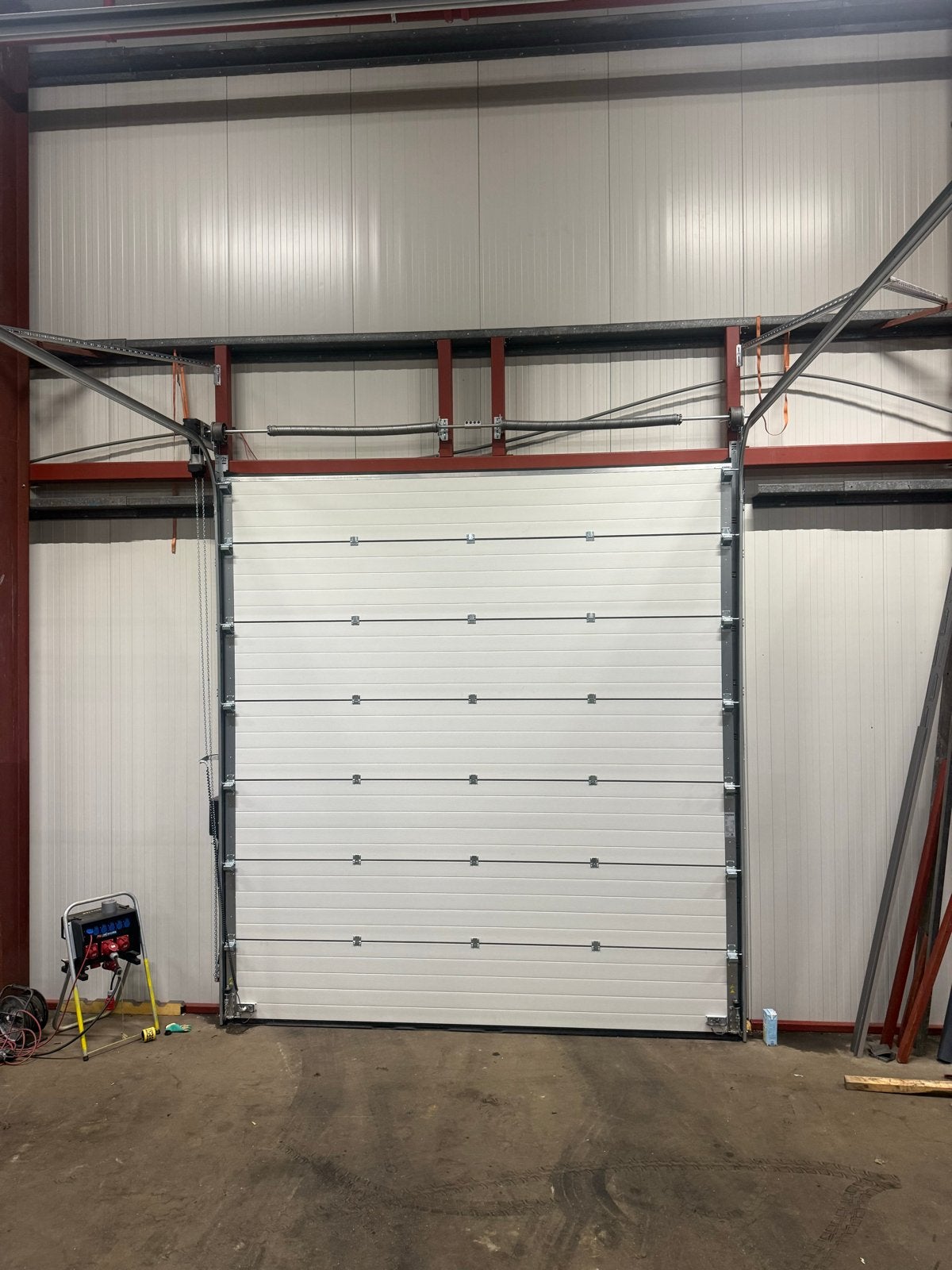 Garagedeur 3800x4200 met motor, z.g.a.n., Ophalen, Garagedeur, Zo goed als nieuw, 120 cm of meer