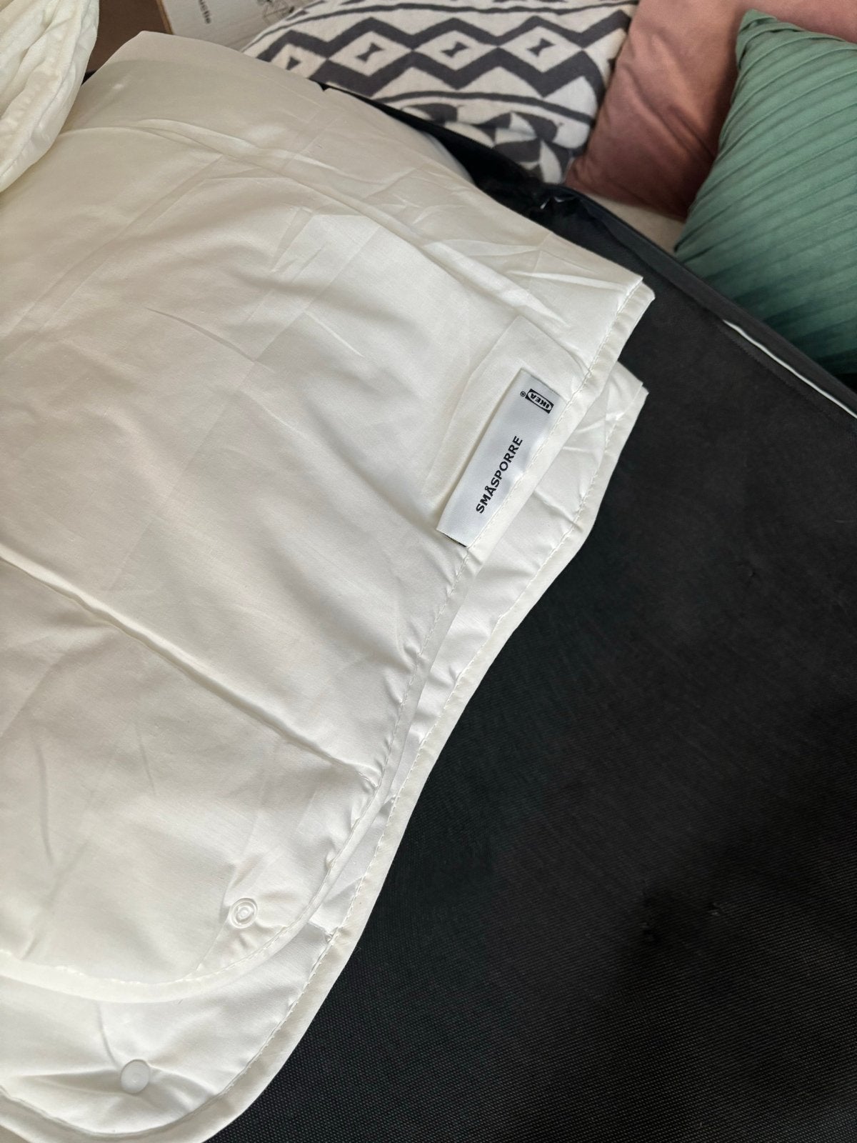 IKEA SMÅSPORRE Dekbed 1 persoons - zo goed als nieuw, Ophalen, Jongetje of Meisje, Wit, Kinderbed