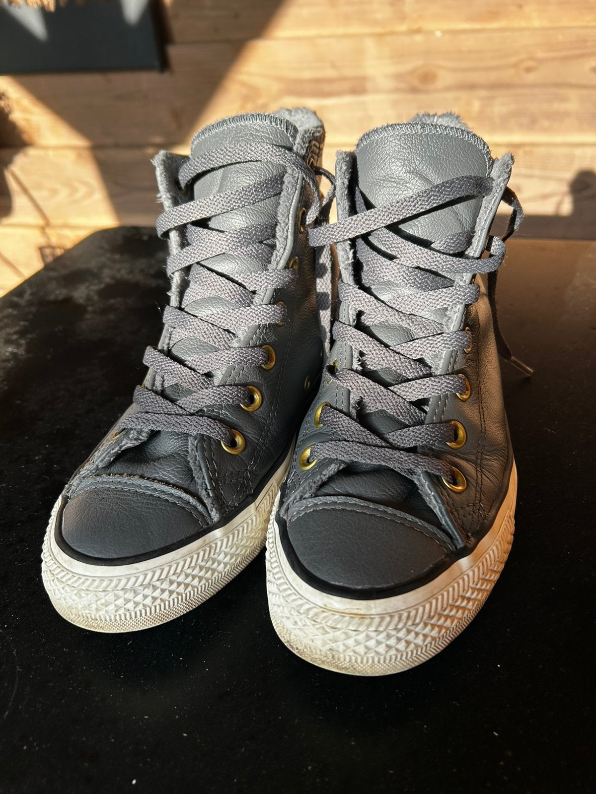Converse All Star | LEER | maat 38, Blauw, Ophalen of Verzenden, Sneakers of Gympen, Gedragen