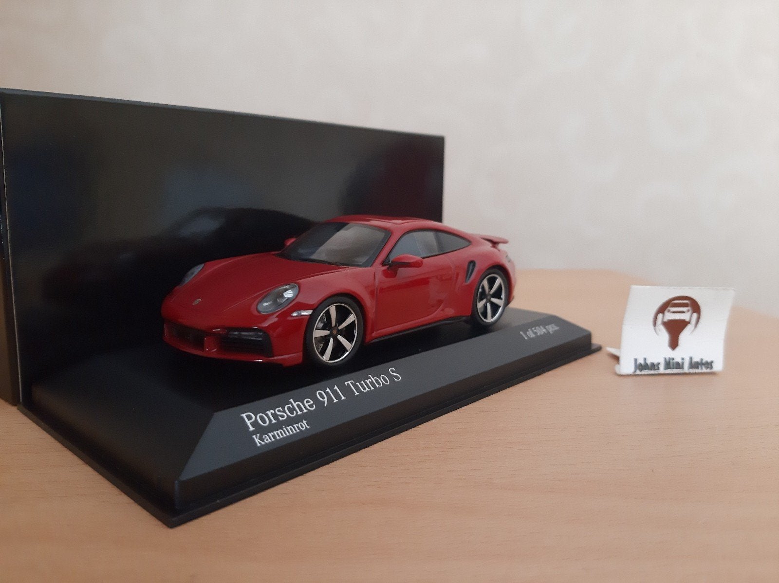 Porsche 911 (992) Turbo S 2020 Karmin Red / Minichamps 1:43, Minichamps, Auto, Nieuw, Ophalen of Verzenden
