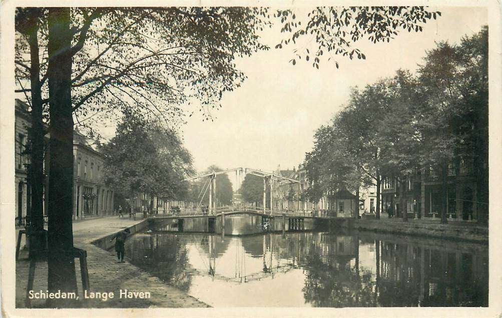 304-045-049 Schiedam Lange Haven, Verzenden, Voor 1920, Zuid-Holland