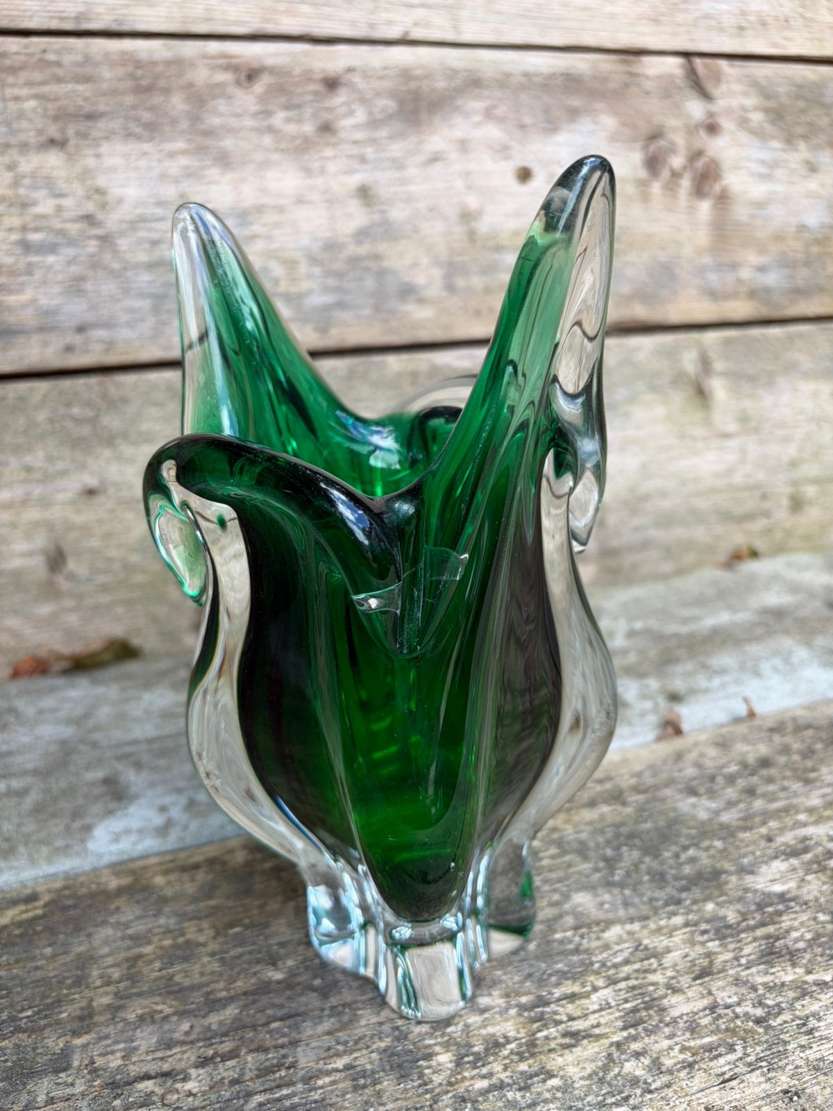Hospodka vintage “kat-vaas” jaren60, sommerso-techniek, Ophalen of Verzenden