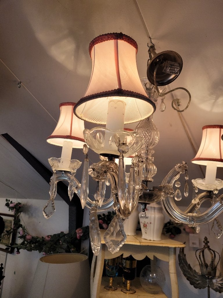 Vintage kroonluchter plafondlamp foto 1 t/m 5, Huis en Inrichting, Lampen | Kroonluchters, Ophalen, Heikant 21 Kaatsheuvel, Belle Vieille Brocante