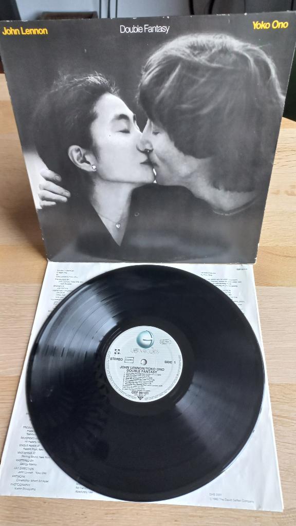 john lennon & yoko ono                double fantasy, 1980 - 1989, Ophalen of Verzenden, Zo goed als nieuw, Inclusief binnenhoes