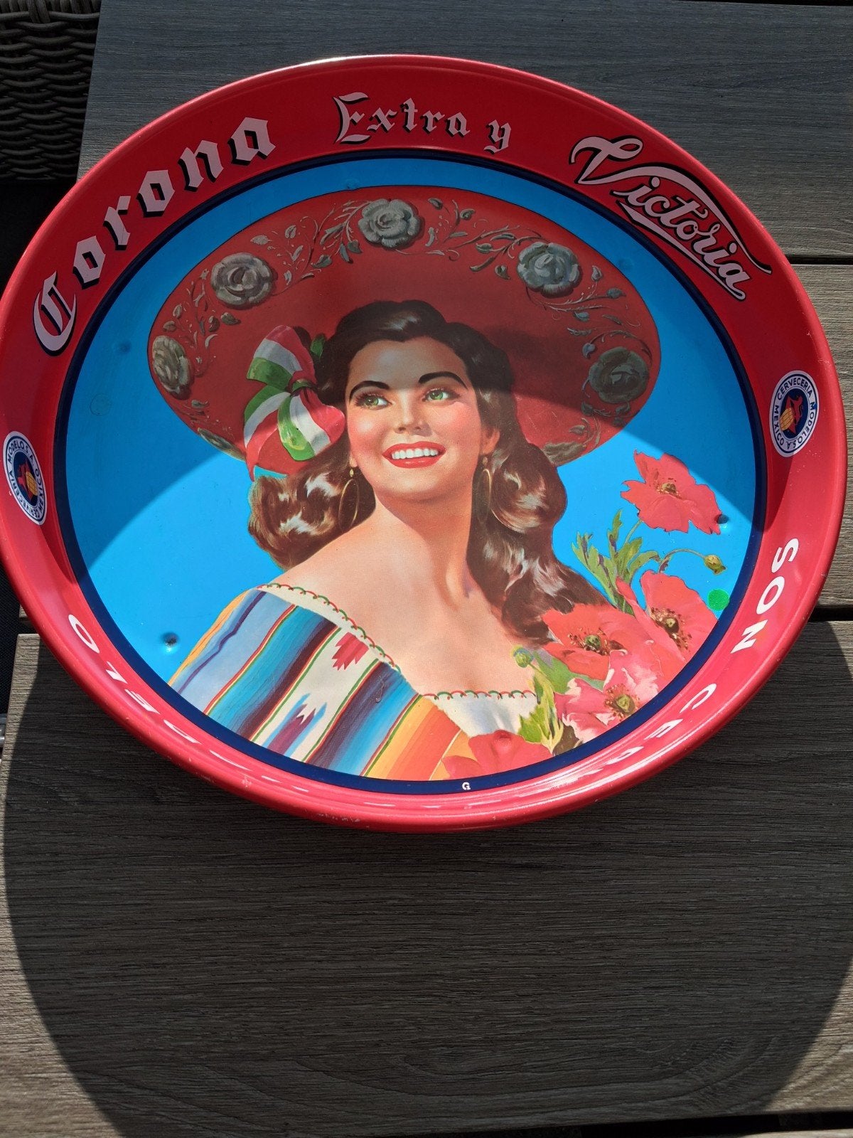 Vintage Corona Extra Dienblad - Victoria Pin-up, Ophalen
