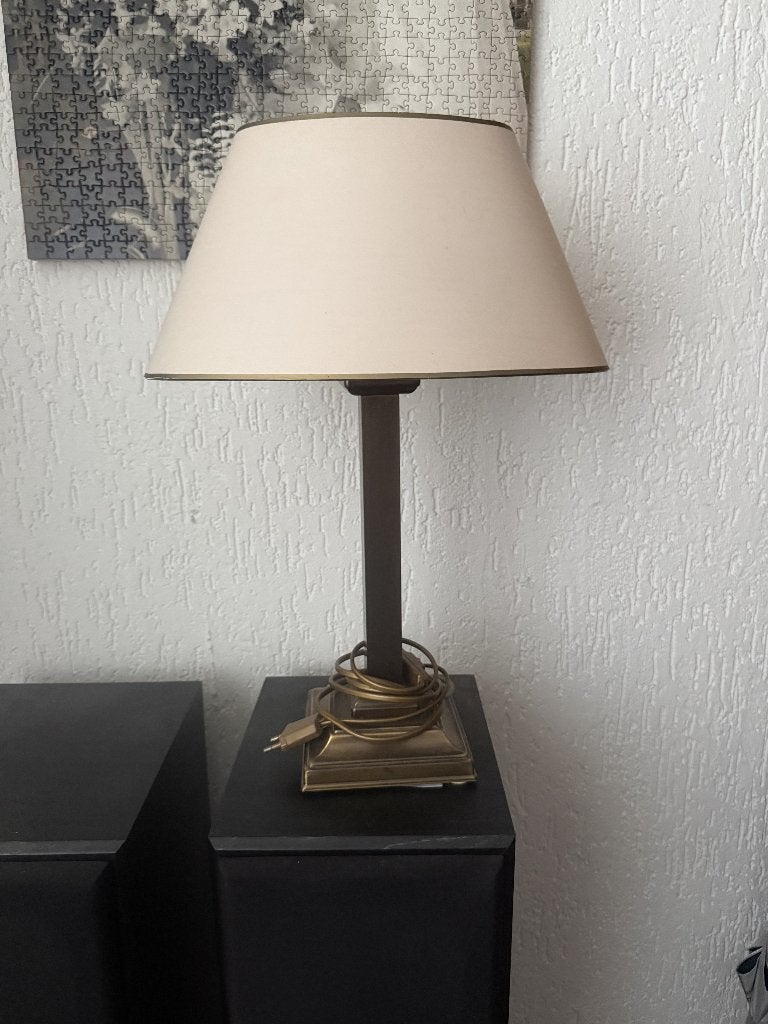 tafelamp en bijpassend wandlampje en schemerlampje, Met kap, Ophalen of Verzenden, Klassiek, 50 cm
