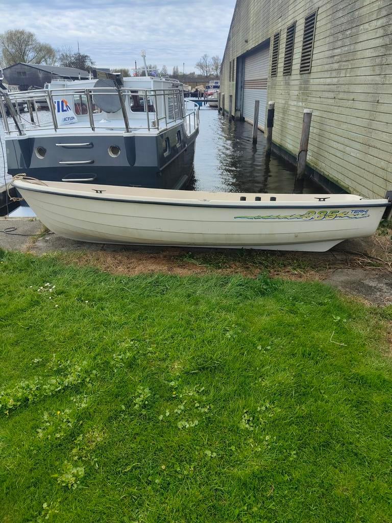 Terhi vis/roeiboot compleet., Watersport en Boten, Ophalen, Gebruikt, Tot 10 pk, 3 tot 6 meter