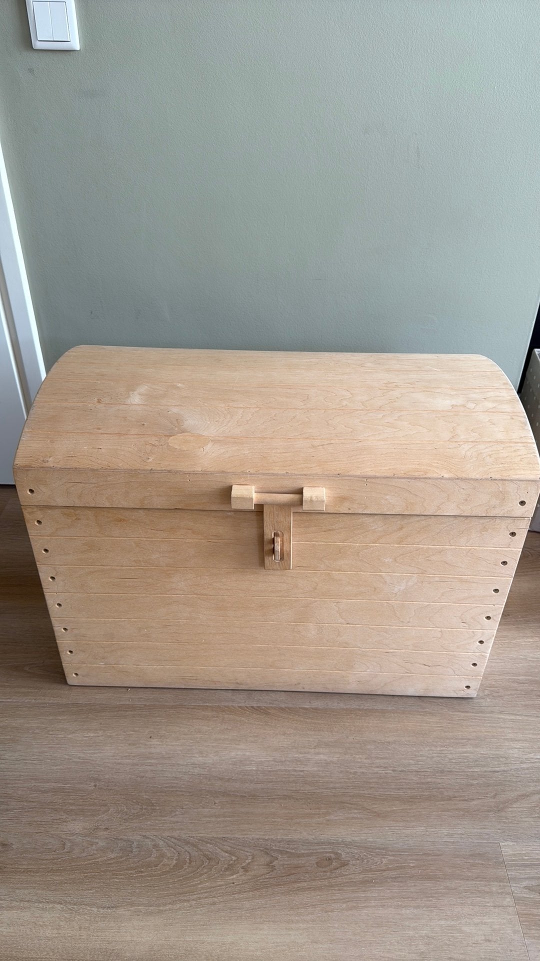 Houten speelgoedkist / schatkist, Ophalen, Zo goed als nieuw, 50 tot 100 cm, 50 tot 75 cm