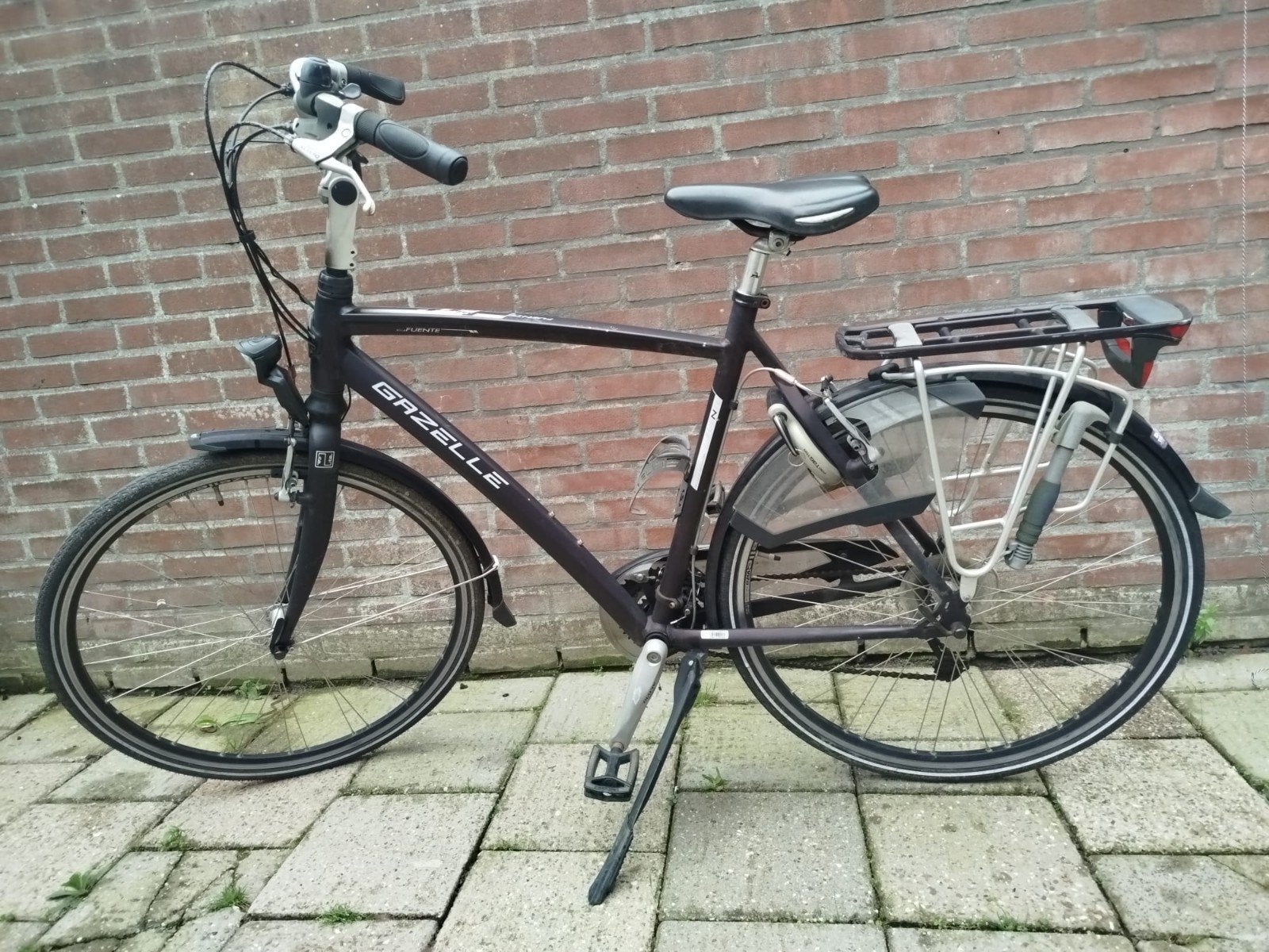 Gazelle Fuente Xtra Herenfiets - 57cm, Shimano Deore, Ophalen, Gebruikt, Velgrem, Versnellingen