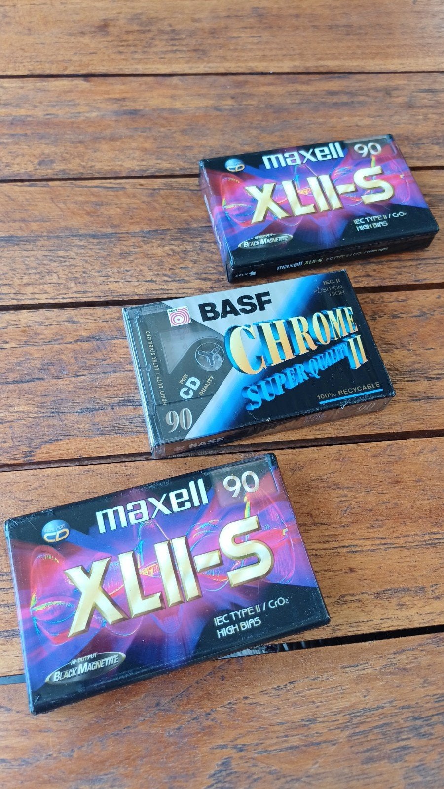 4 gesealde Cassettebandjes - Maxell XLII-S & BASF Ch, 2 t/m 25 bandjes, Overige genres, Ophalen of Verzenden, Origineel