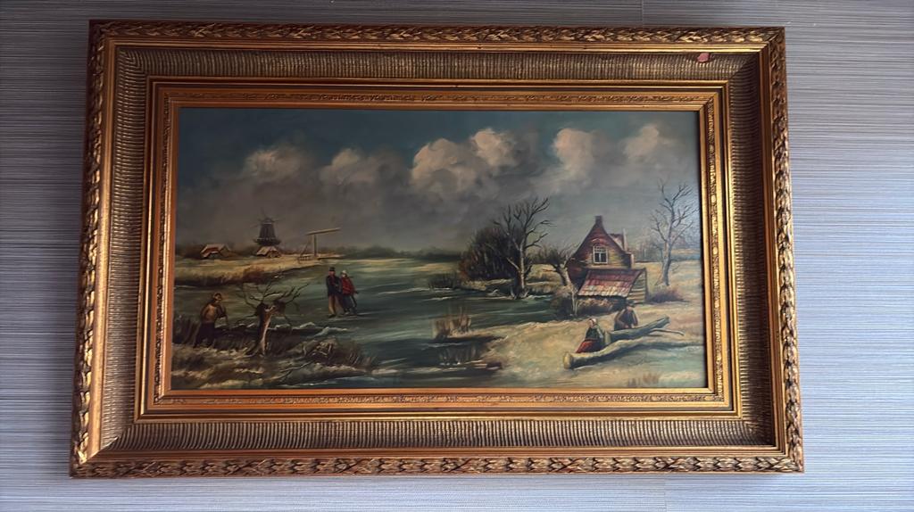 Prachtig schilderij Hollands landschap, Ophalen of Verzenden
