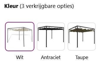 Tuinpaviljoen paviljoen tuinprieel metaal 3x3 GRATIS BEZORGD, Tuin en Terras, Partytenten, Verzenden, Minder dan 4 meter, Nieuw