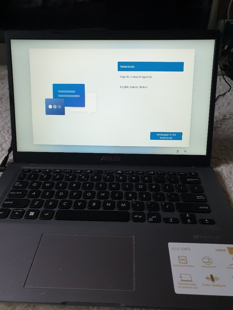 Asus X415EA-EB850W, 2 tot 3 Ghz, 15 inch, Ophalen of Verzenden, Zo goed als nieuw