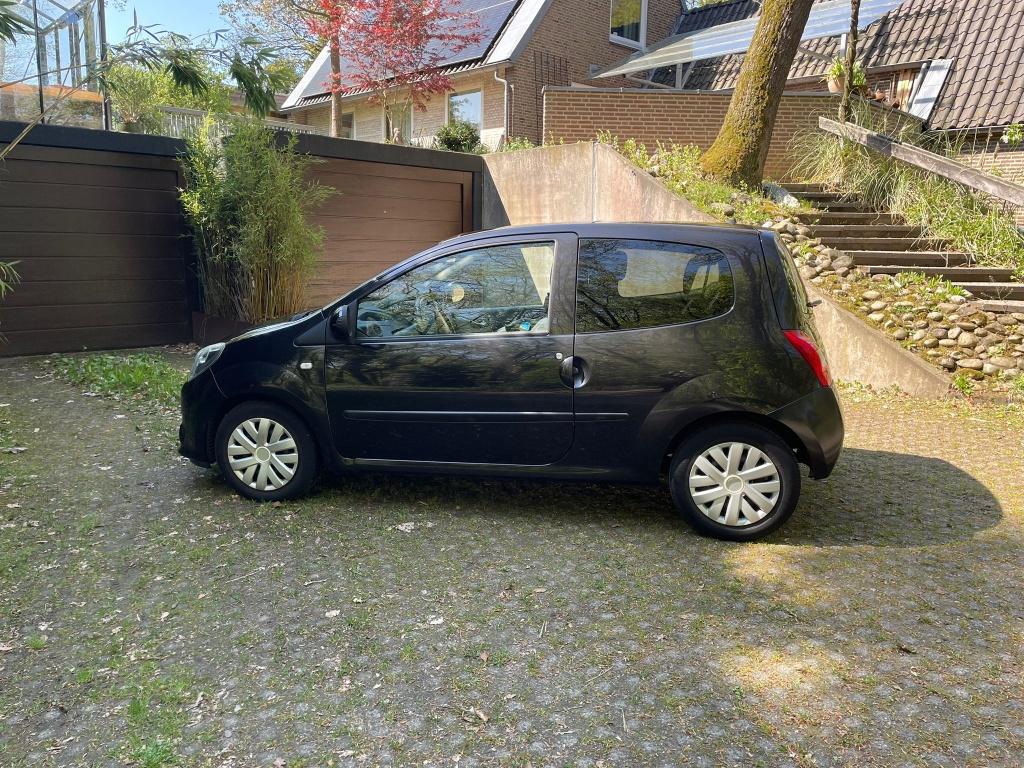 Renault Twingo 1.2 16V 2008 Zwart, panoramadak, airco., Auto's, Voorwielaandrijving, Isofix, 31 €/maand, 4 cilinders