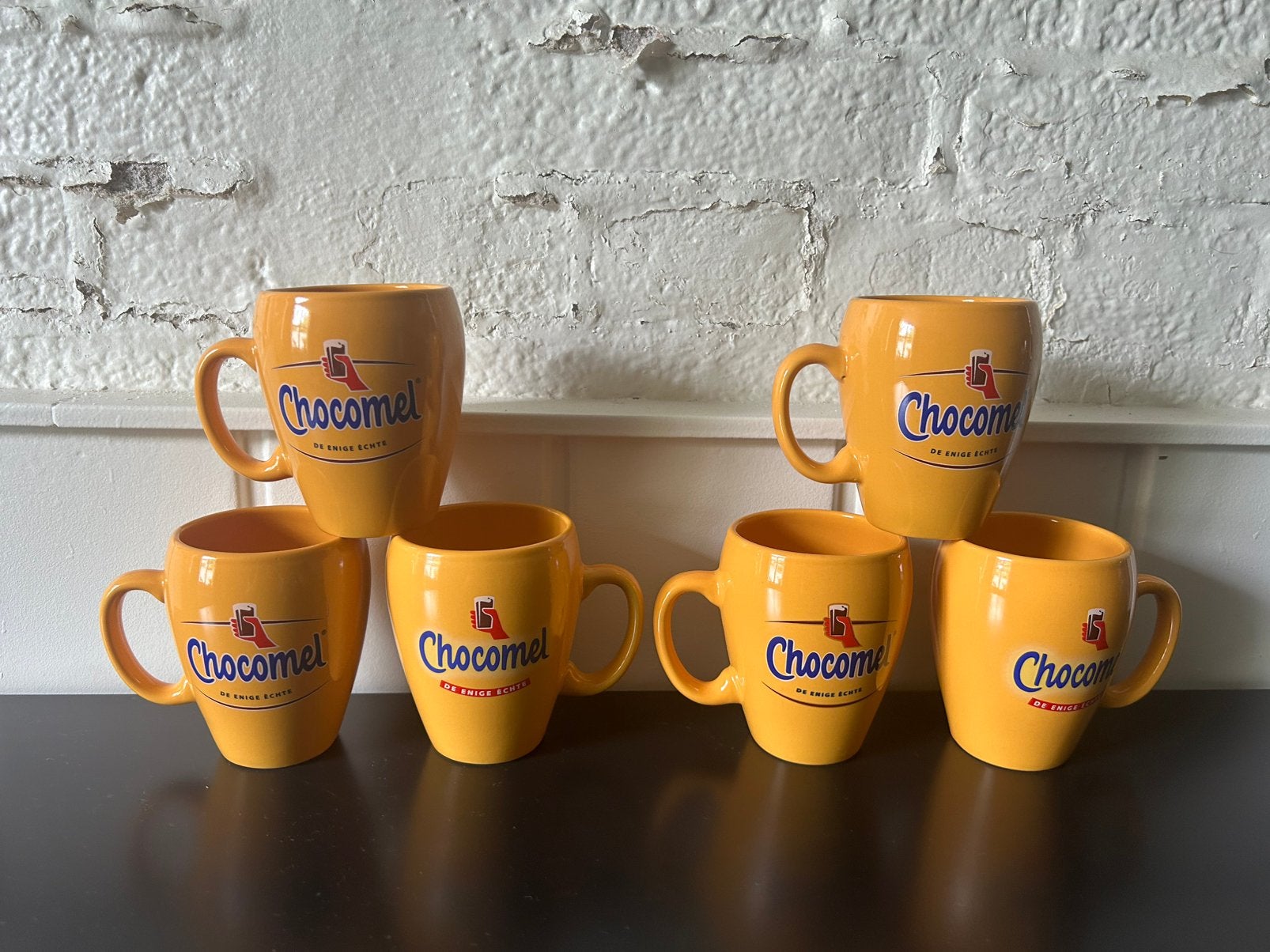 6 Chocomel bekers in nieuwstaat!, Ophalen of Verzenden, Zo goed als nieuw, Overige stijlen, Kop(pen) en/of Schotel(s)