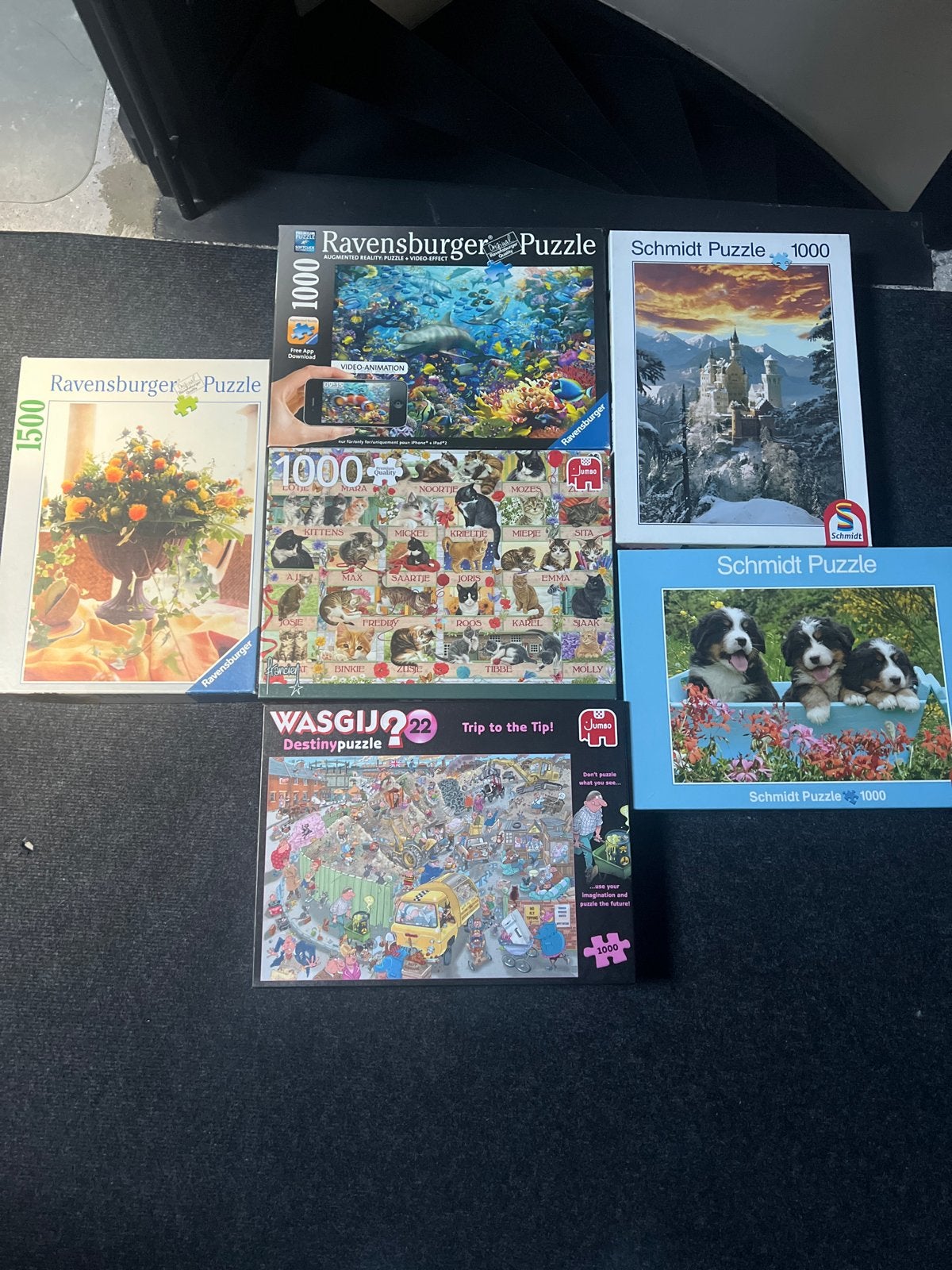 Diverse Legpuzzels - Ravensburger, Schmidt, Wasgij, Ophalen of Verzenden, 500 t/m 1500 stukjes, Gebruikt, Legpuzzel