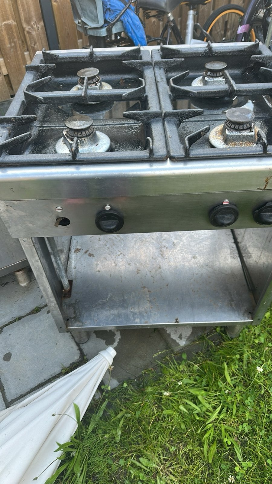 Gasfornuis 4-pits voor horeca, Ophalen, Gebruikt, Gas, 4 kookzones
