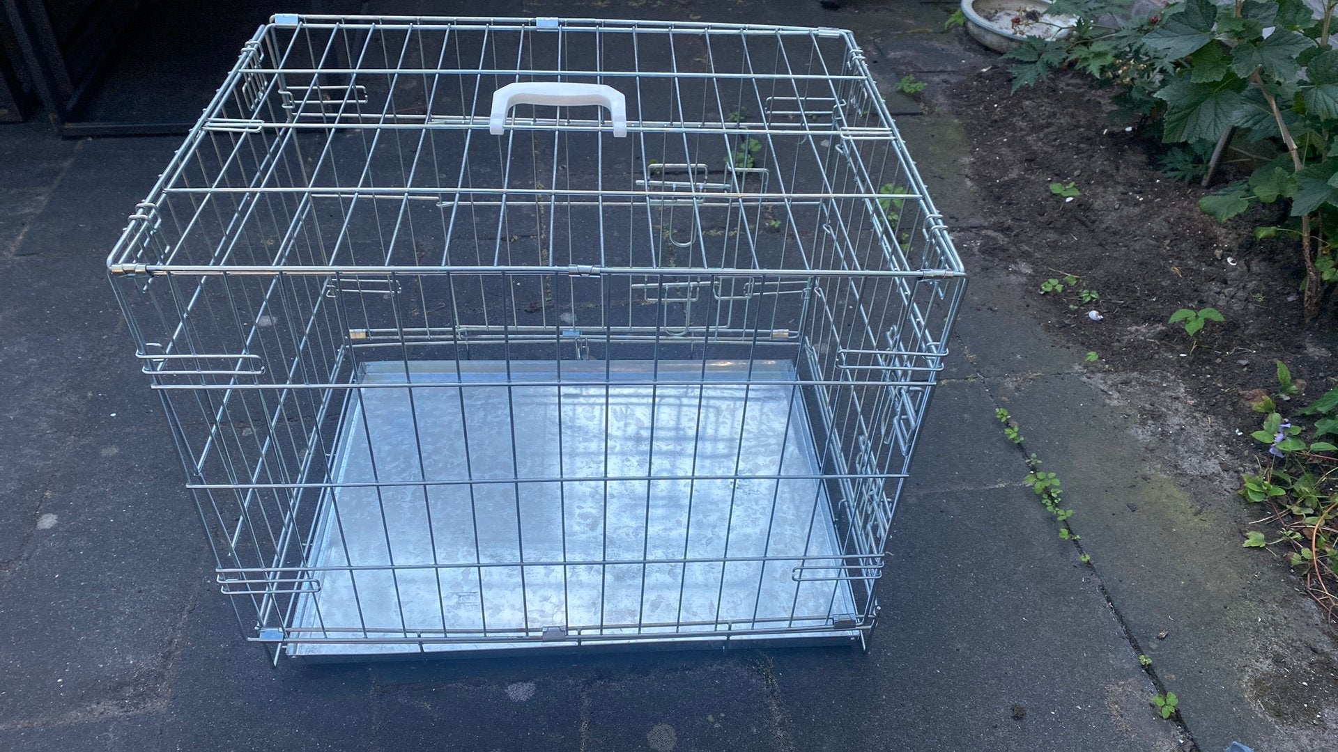 Ijzeren reiskooi bench papegaai of hond, Ophalen, Gebruikt