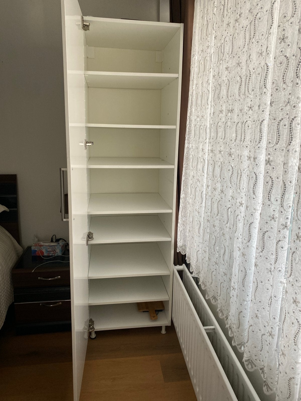 İkea  paks Witte smalle kast met planken en deur, Huis en Inrichting, Kasten | Kledingkasten, Gebruikt, 200 cm of meer, Overige houtsoorten