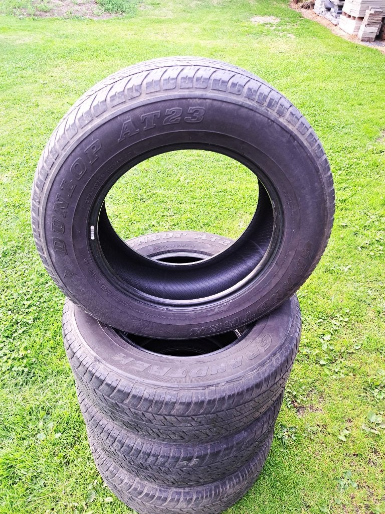 4 Dunlop banden zonder velgen 275 60 18 7mm Landcruiser 100, 18 inch, Gebruikt, 275 mm, Ophalen of Verzenden
