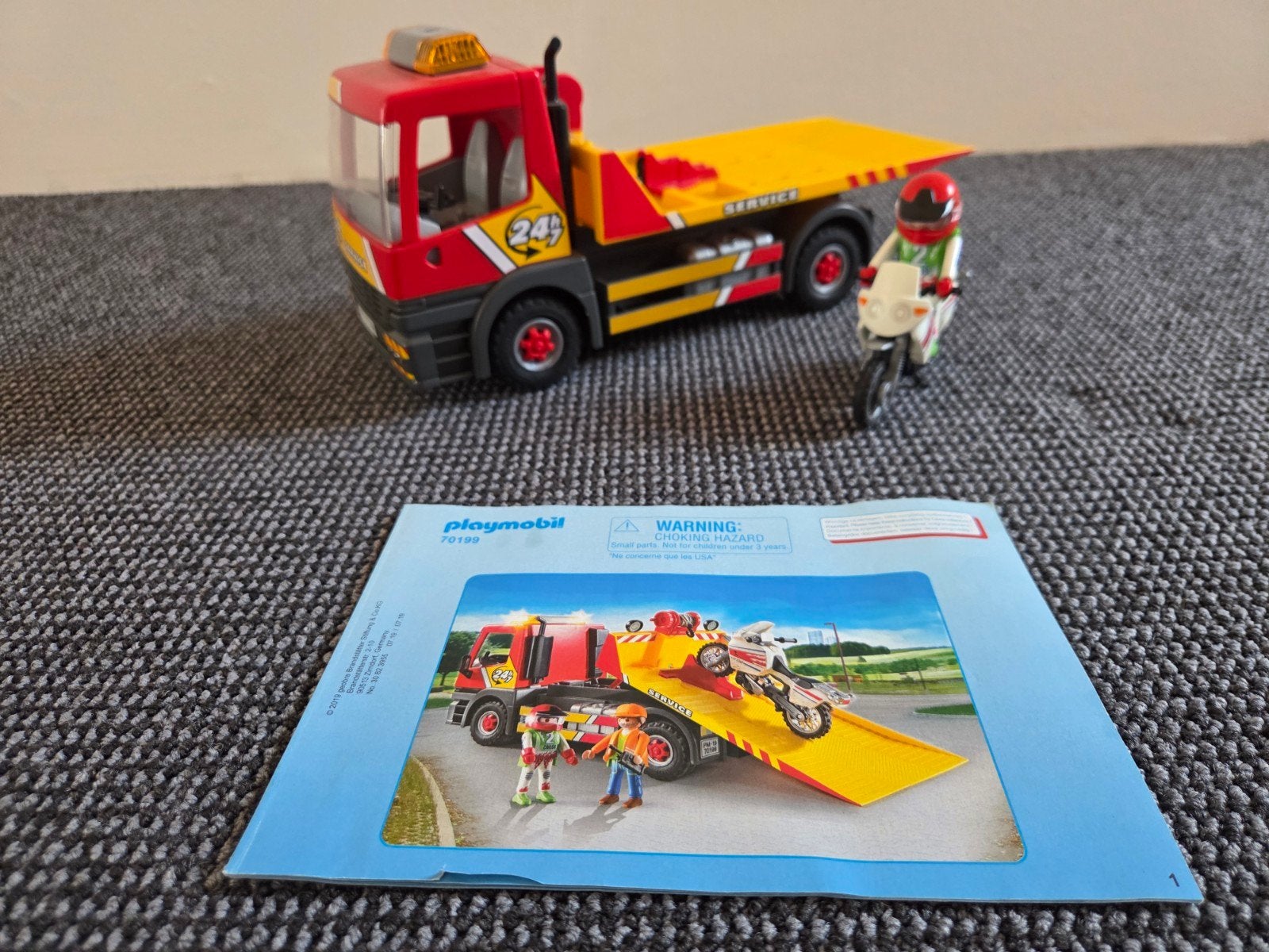 Playmobil Takelwagen met Motor en Bestuurder, Kinderen en Baby's, Speelgoed | Speelgoedvoertuigen, Ophalen, Zo goed als nieuw