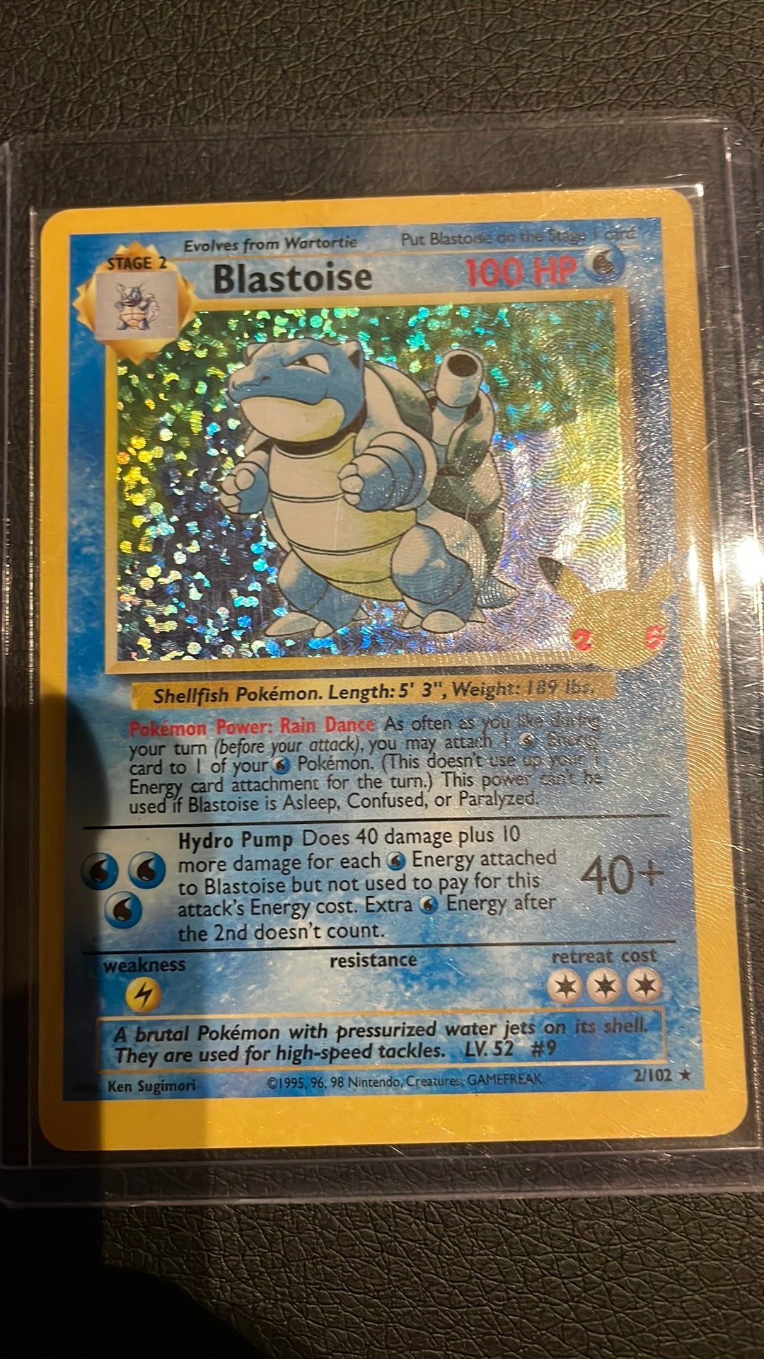 Blastoise celebration 2/102, Hobby en Vrije tijd, Verzamelkaartspellen | Pokémon, Ophalen of Verzenden, Zo goed als nieuw