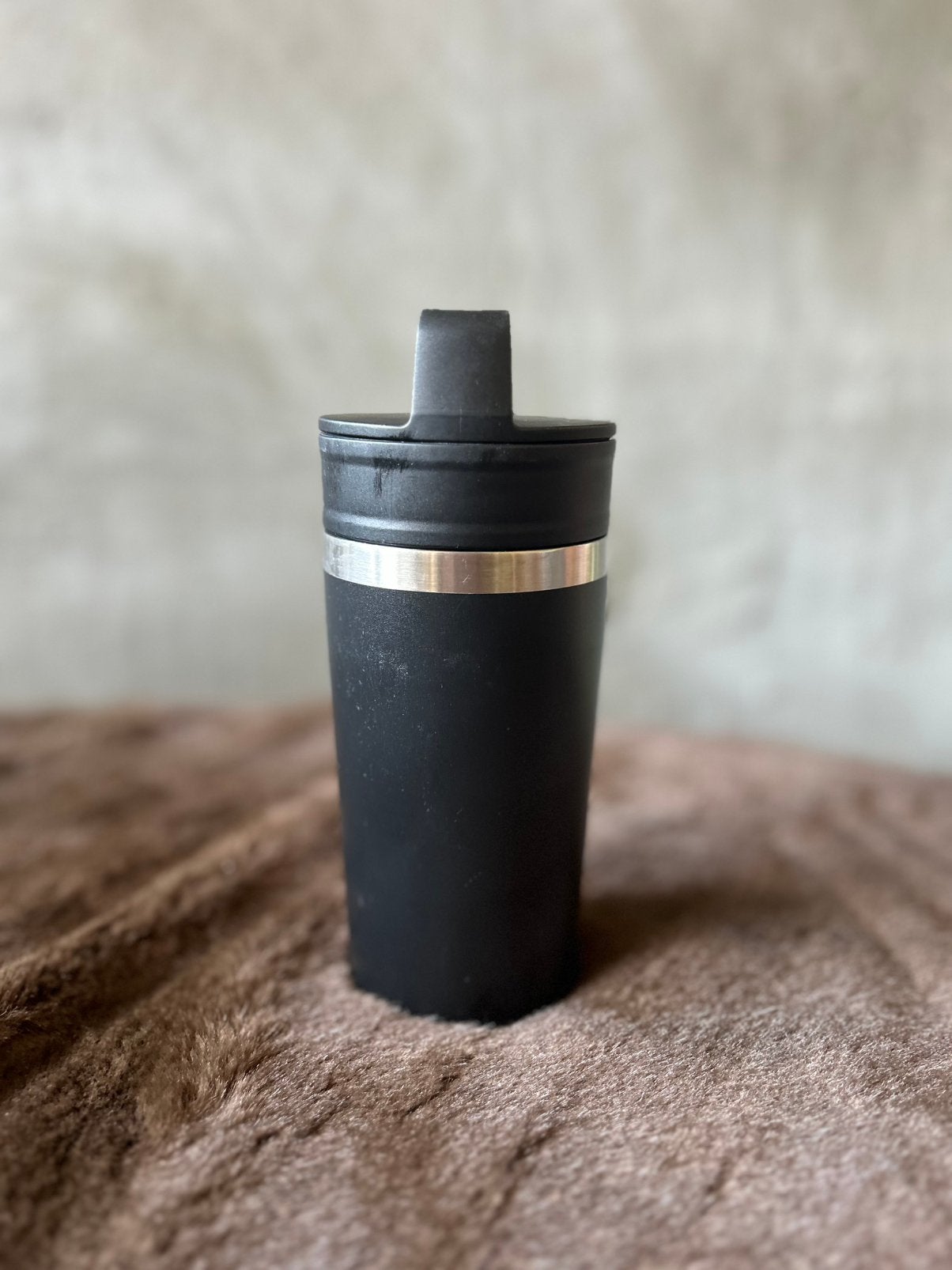 Stanley Trigger Action Travel Mug (zwart) – ca. 0,35L, Thermoskan, Ophalen of Verzenden, Zo goed als nieuw, Overige stijlen