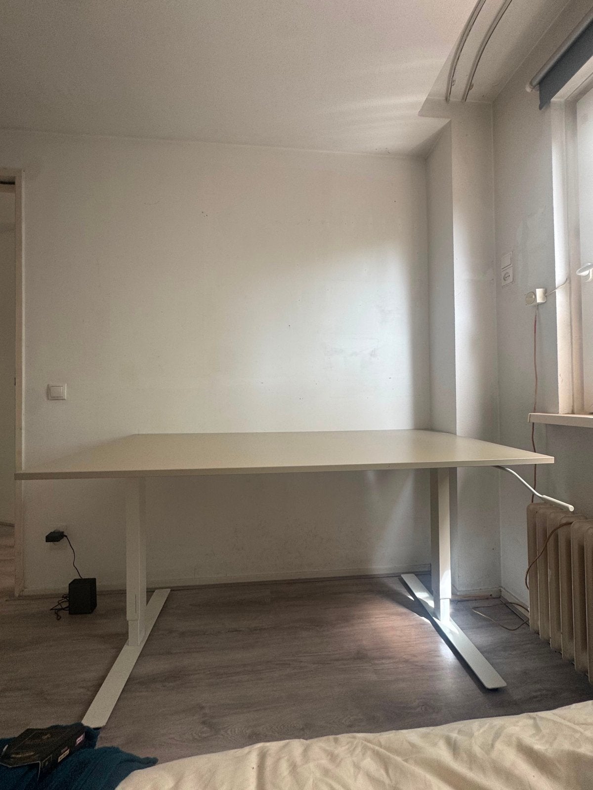 Mooi in hoogte verstelbaar bureau 160x80 cm, Ophalen, In hoogte verstelbaar, Gebruikt, Zit-sta bureau