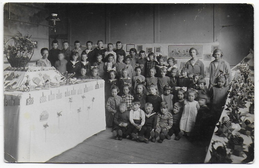 Oude Schoolfoto Ongelopen Ansichtkaart ( B7053), Ophalen of Verzenden, 1940 tot 1960, Ongelopen