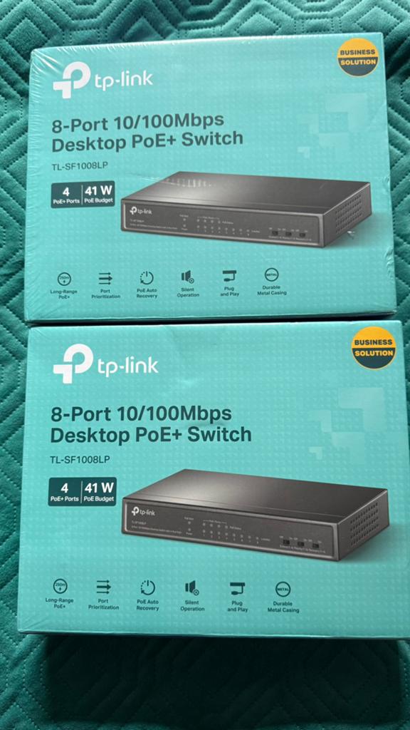 2x TP-Link 8-Port PoE+ Switch TL-SF1008LP (Nieuw/Ophalen), Ophalen, Nieuw