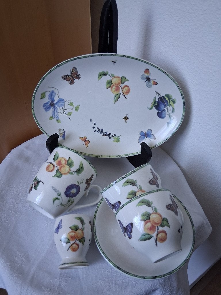Janneke Brinkman Fruit & Flowers serviesitems *eureka*, Ophalen of Verzenden, Zo goed als nieuw, Overige stijlen, Kop(pen) en/of Schotel(s)