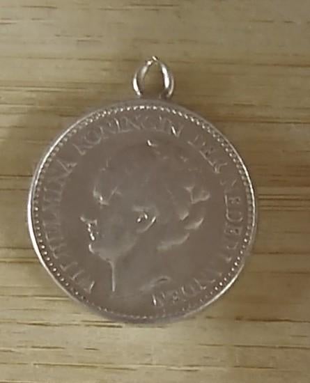 draagpenning hanger, volgnr 22, Postzegels en Munten, Ophalen of Verzenden, Zilver, Nederland
