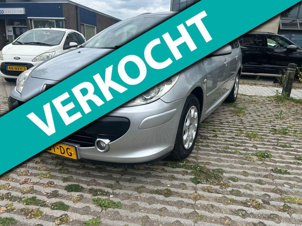 Peugeot 307 SW 1.6-16V Bj.2006 Kmst. 253869 met Apk tot 15-0, Auto's, Stof, Gebruikt, Zwart, 4 cilinders