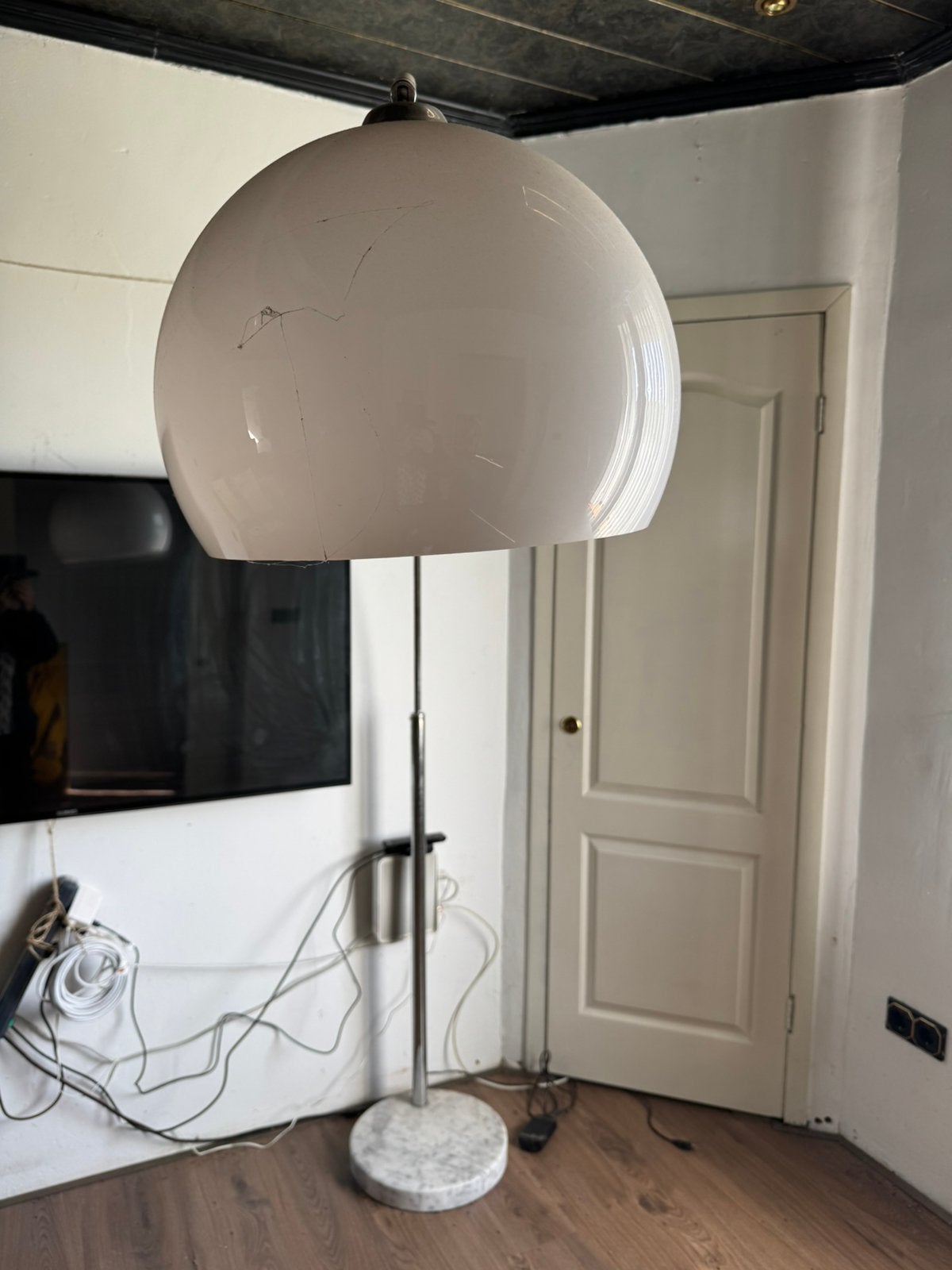 Lamp net marmeren voet, Ophalen, Gebruikt, 150 tot 200 cm