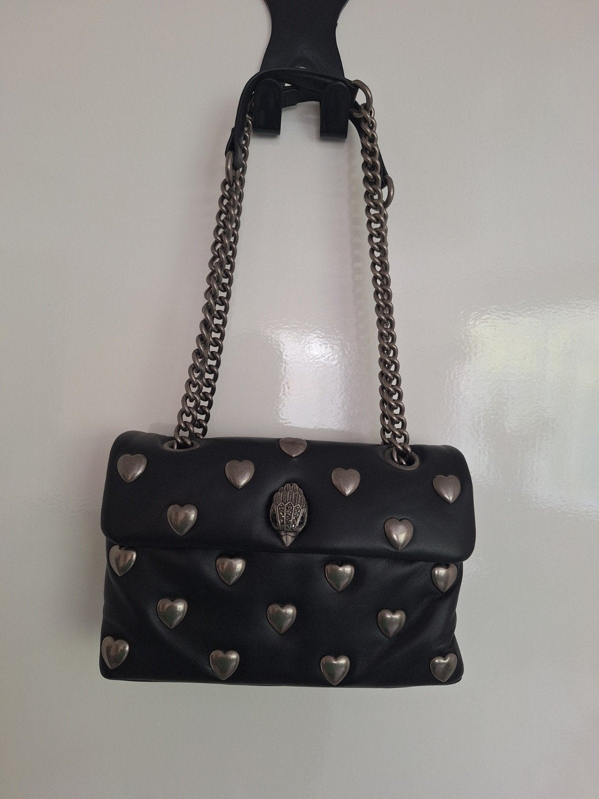 Lederen Kurt Geiger schoudertas nieuw, Ophalen of Verzenden, Nieuw, Zwart, Schoudertasje