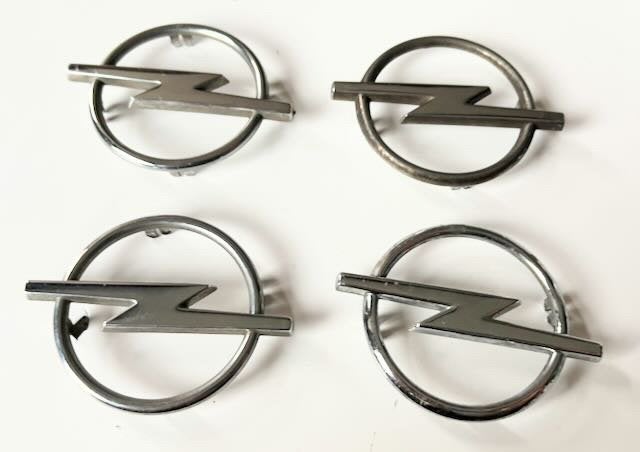 4 Opel wiel   logo's emblemen, Ophalen of Verzenden, Gebruikt