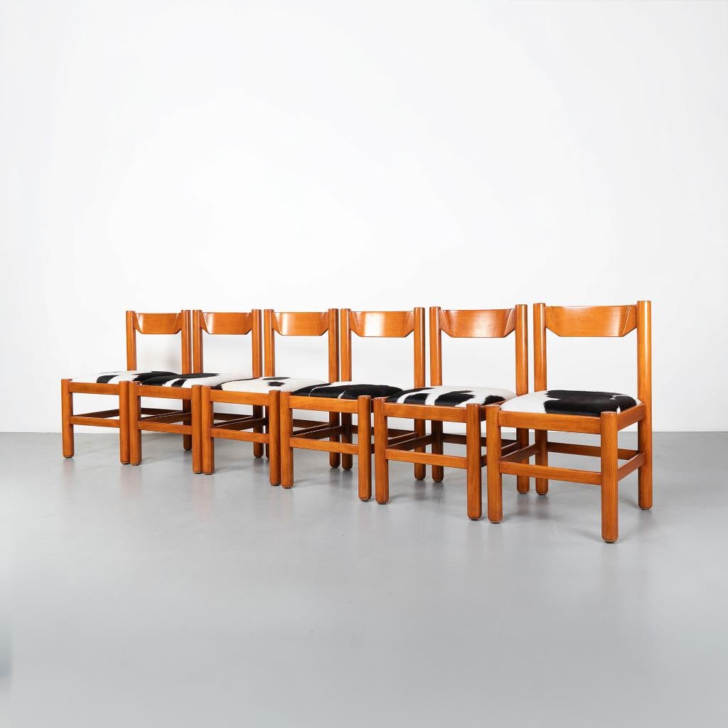 Cassina 'Carimate' stoelen 6x, Huis en Inrichting, Stoelen, Ophalen, Overige kleuren, Vintage, Zo goed als nieuw