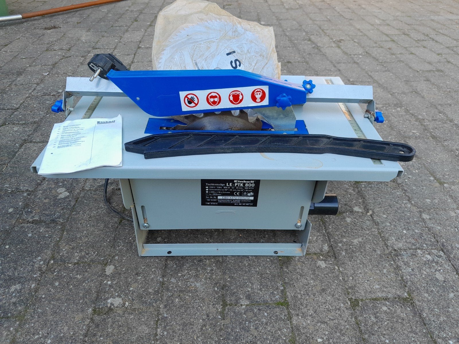 Einhell Cirkelzaag LE-PTK 800 - Tafelcirkelzaag, Gebruikt, Cirkelzaag, Ophalen of Verzenden, 30 tot 70 mm