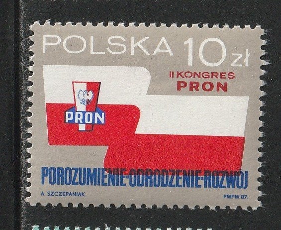 Polen 1987 - Vlag, Ophalen, Polen, Postfris