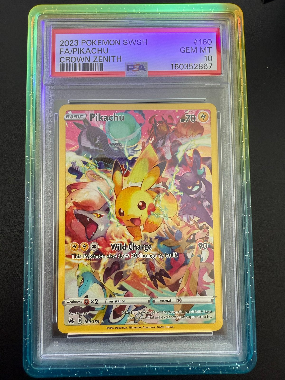 Pikachu SWSH FA/Pikachu Crown Zenith PSA 10 GEM MT, Ophalen of Verzenden, Nieuw, Losse kaart