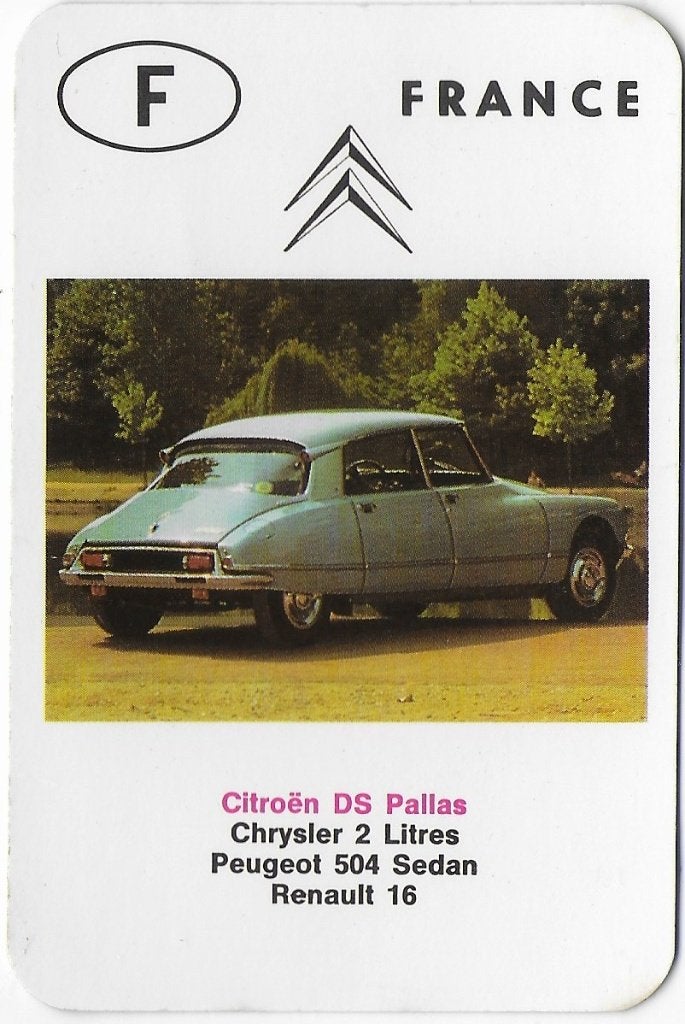 ak1014-- Autokaartje France Citroēn DS Pallas, Ophalen of Verzenden, Zo goed als nieuw, Auto's