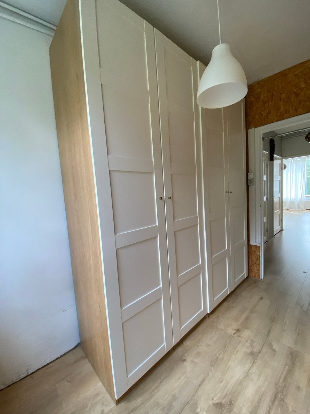 IKEA BERGSBO Kledingkast met deuren, lades en planken, Ophalen, Gebruikt, 100 tot 150 cm, 200 cm of meer