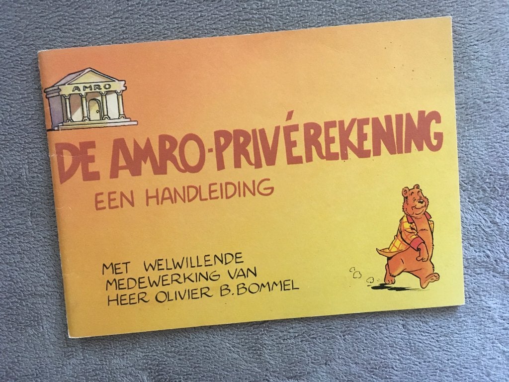 De AMRO-privérekening, een handleiding (Bommel), Eén stripboek, Ophalen of Verzenden, Zo goed als nieuw, Marten Toonder studios