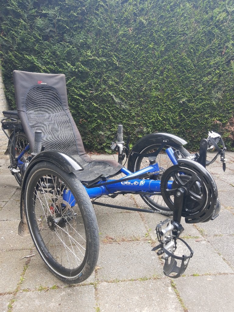 Gekko fx trike van HP Velotechnik, Fietsen en Brommers, Fietsen | Ligfietsen, Gebruikt, Velgrem, Onderstuur, Ophalen