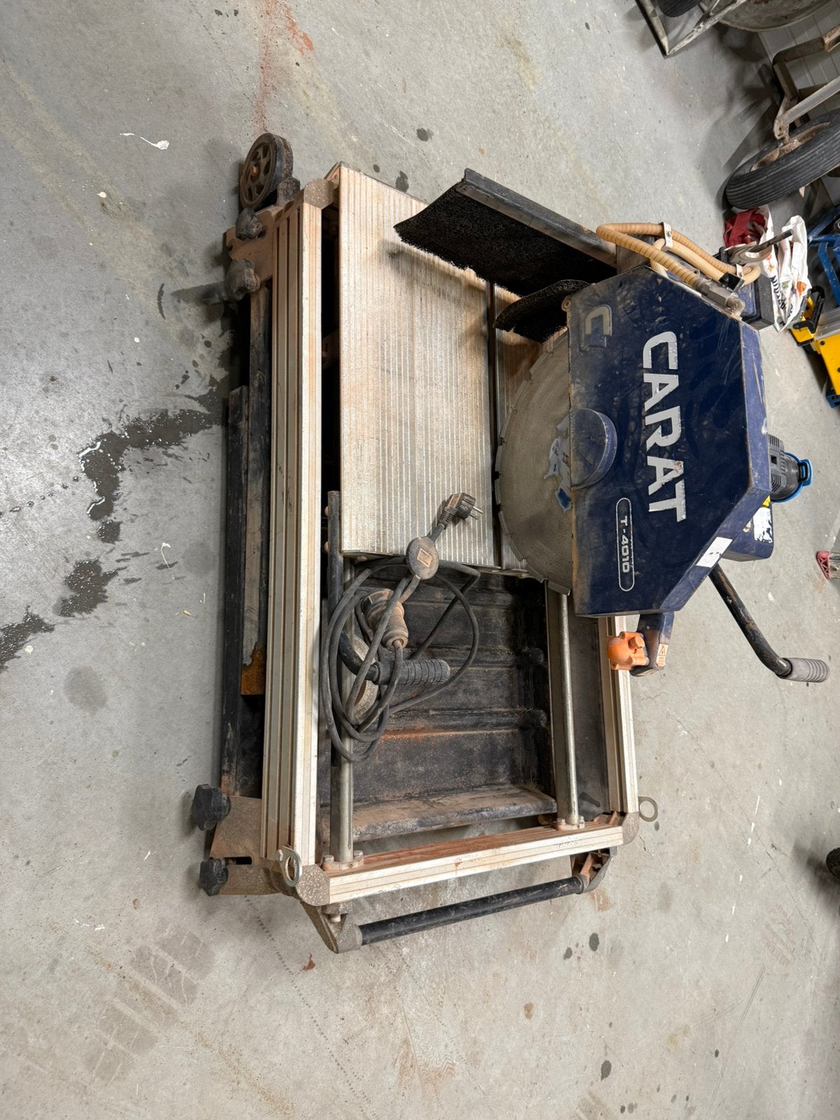 Carat stenen zaagmachine T-4010, Ophalen, Zo goed als nieuw, 1200 watt of meer, 70 mm of meer