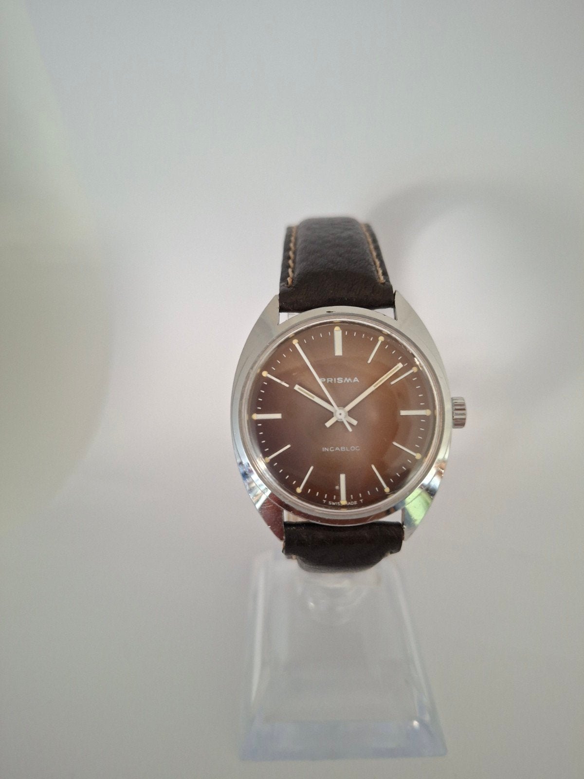 Prisma vintage horloge met nieuwe service, Sieraden, Tassen en Uiterlijk, Horloges | Antiek, Verzenden, Staal, Overige merken