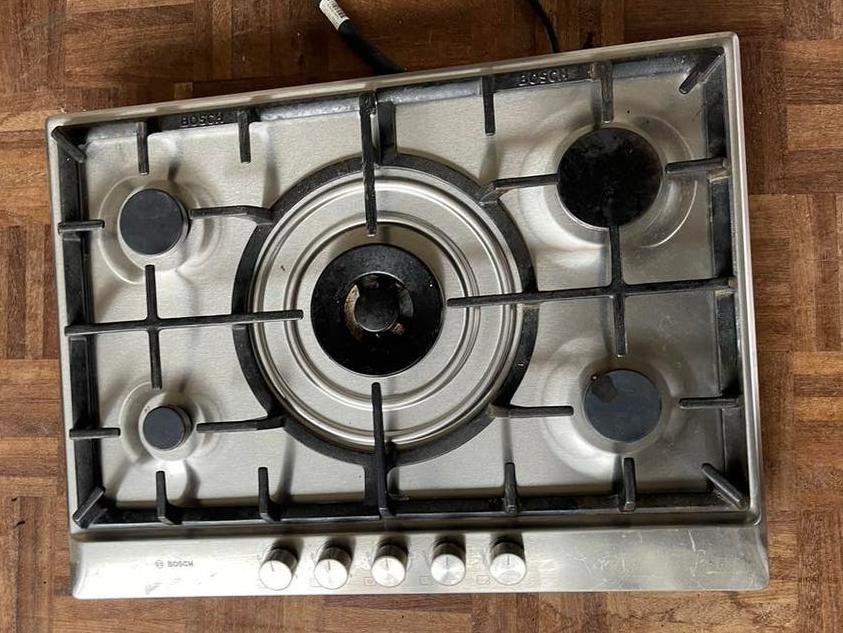 SIEMENS RVS Gasfornuis met Wokbrander, Witgoed en Apparatuur, Fornuizen, Gebruikt, 60 cm of meer, Gas, Vrijstaand